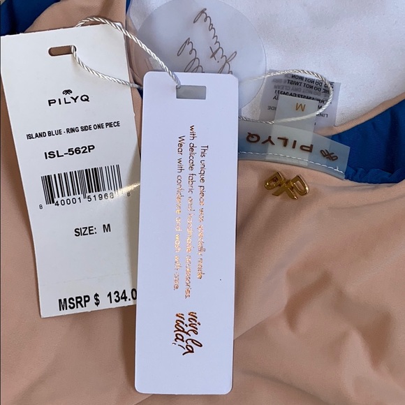 PILYQ Island Blue Ring Side one piece M - Picture 9 of 11